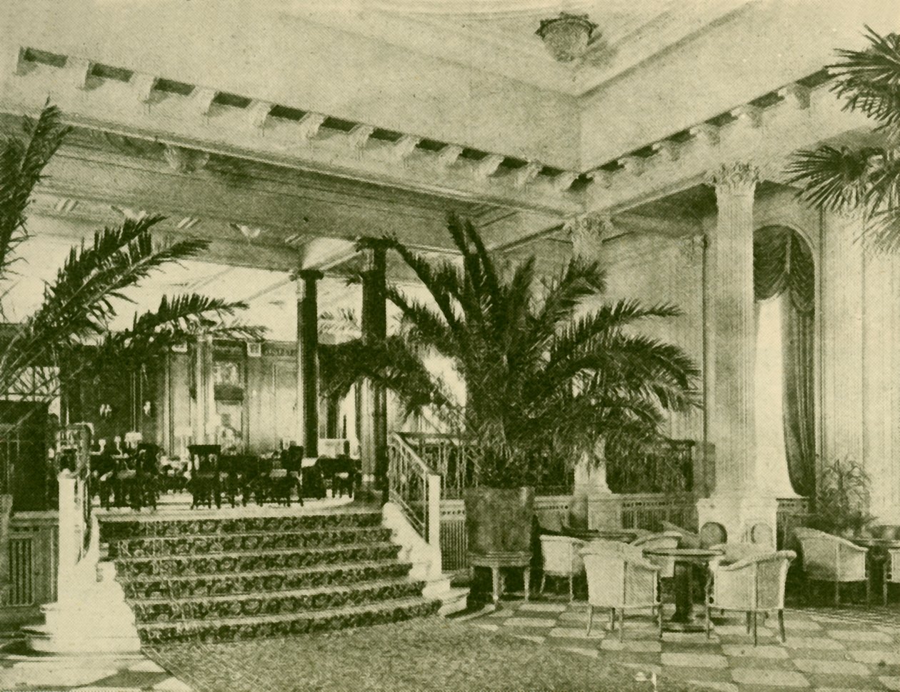 Palm Court and Lounge in the Majestic, c1930. od Unbekannt