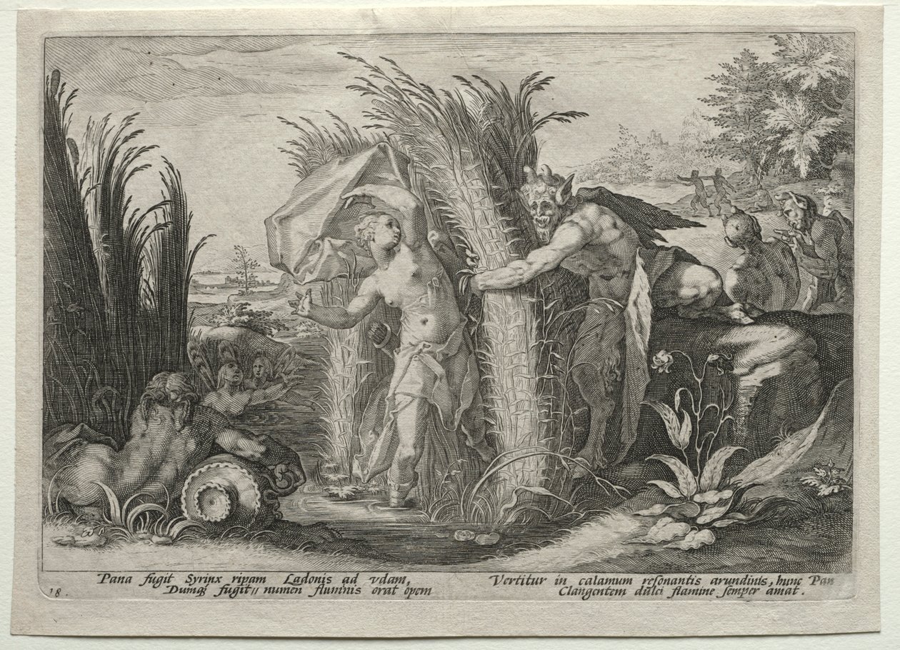 Pan Pursuing Syrinx, c. 1589. od Unbekannt
