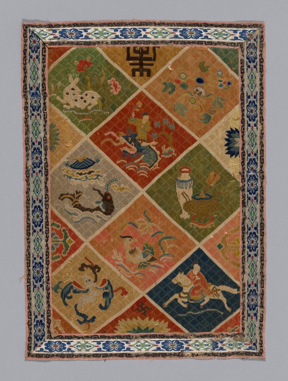 Panel Dress Fabric, Čína, dynastie Qing 1644-1911, 18751900. od Unbekannt
