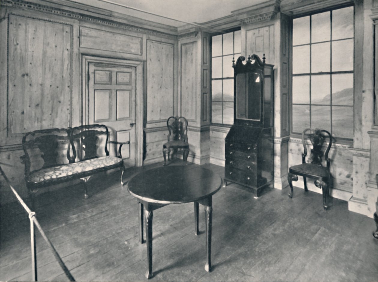 Obložený pokoj, datum asi 1740, s nábytkem převážně z období královny Anny, 1927 od Unbekannt