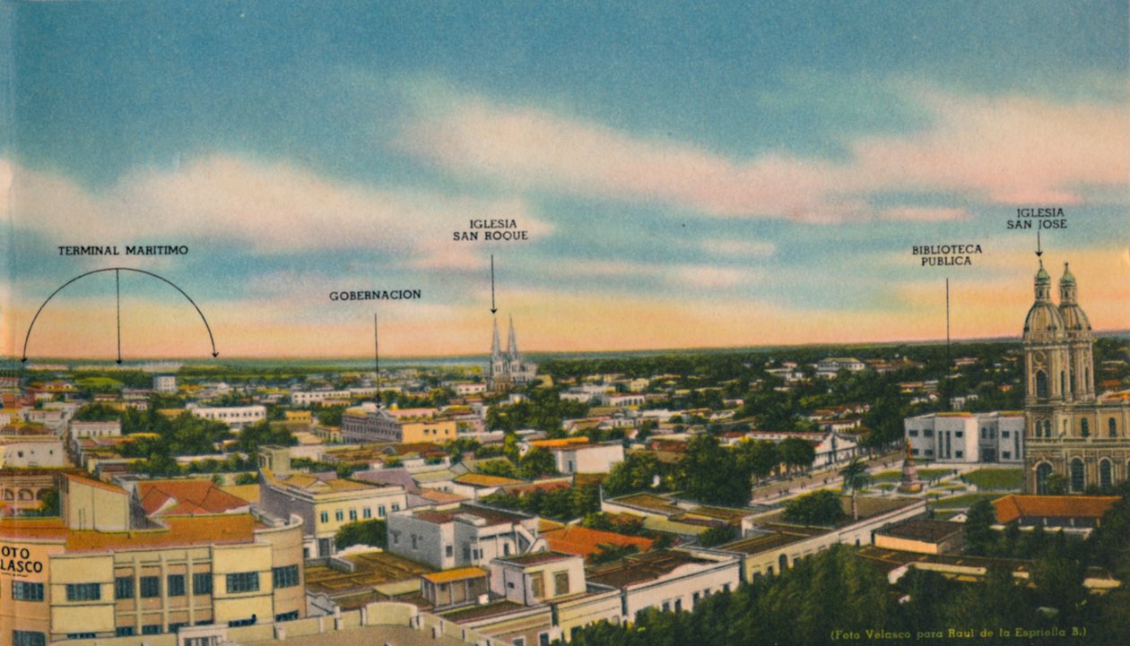 Panorama centrálního sektoru Barranquilla, c1940 od Unbekannt