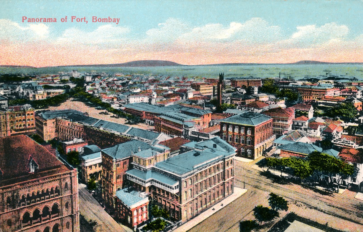 Panorama of the Fort, Bombay, Indie, počátek 20. století od Unbekannt