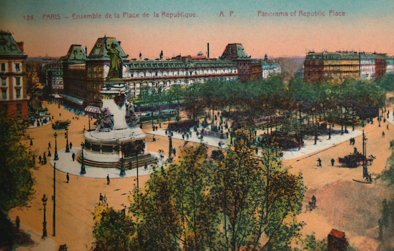 Panorama z Place de la Republique, Paříž, c1920 od Unbekannt