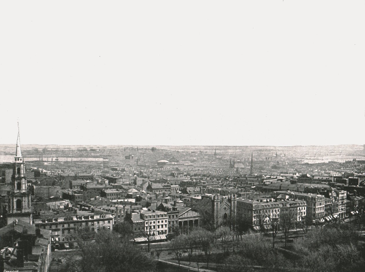 Panorama města Boston, USA, 1895. od Unbekannt