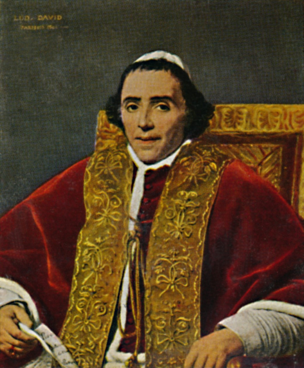 Papež Pius VII 1740-1823. - Obraz od Davida, 1934. od Unbekannt