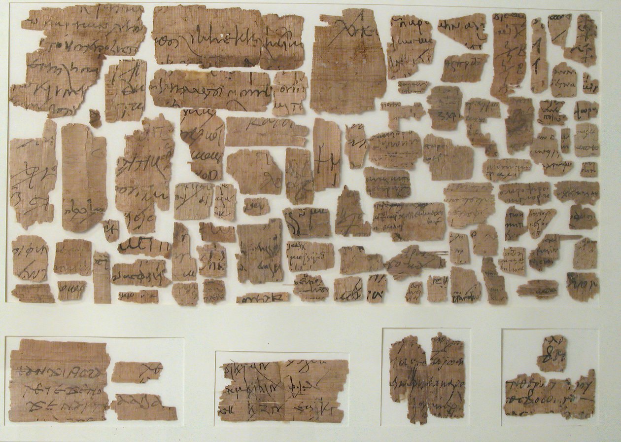 Fragmenty papyru, koptština, 7. století. od Unbekannt