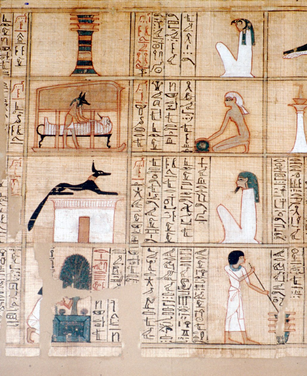 Papyrus, balzamování, Anubis, starověký Egypťan, 10. století před naším letopočtem od Unbekannt