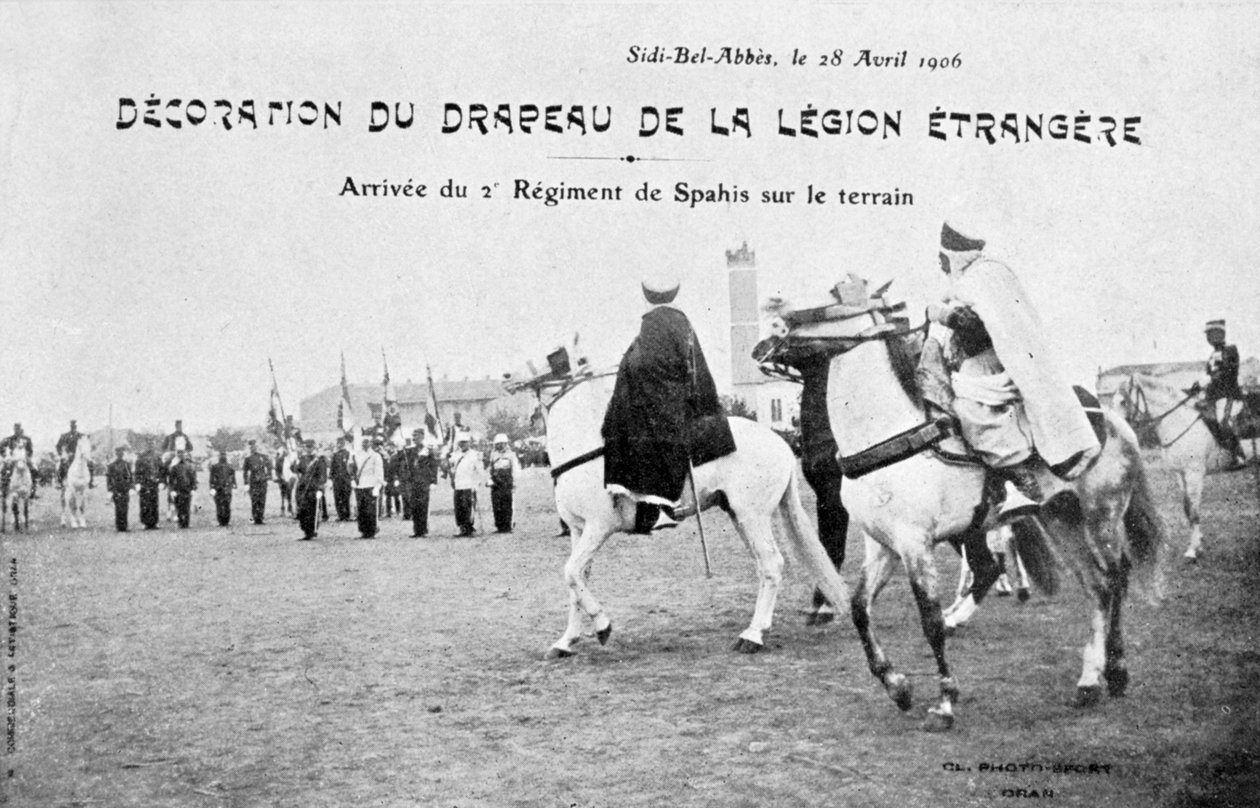 Defilace vlajky francouzské cizinecké legie, Sidi Bel Abbes, Alžírsko, 28. dubna 1906 od Unbekannt