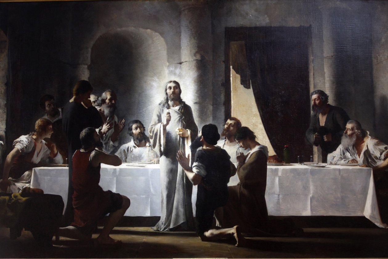 Paříž, Francie Kostel Saint-Francois-Xavier Poslední večeře Henri Lerolle od Unbekannt