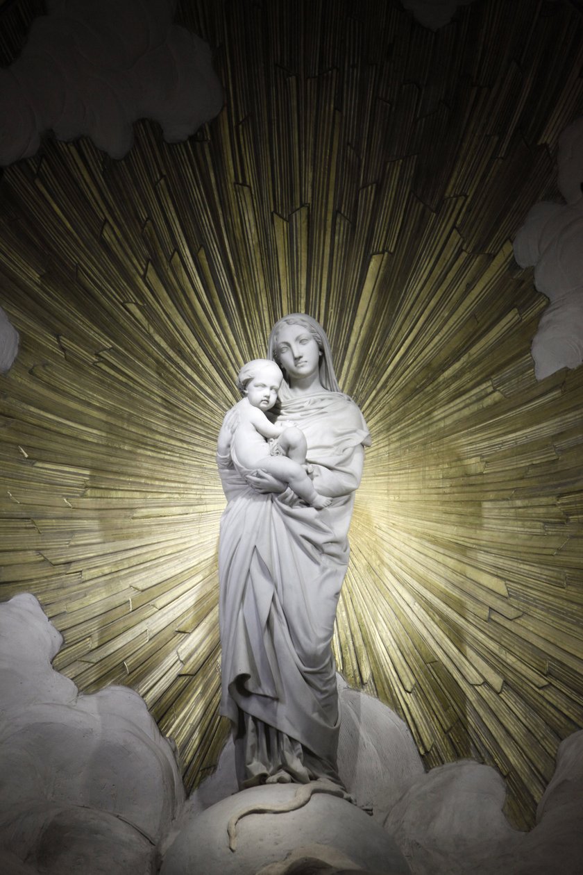Paříž, Francie Kostel Saint-Francois-Xavier Socha Panny a dítěte, Paříž, Francie od Unbekannt