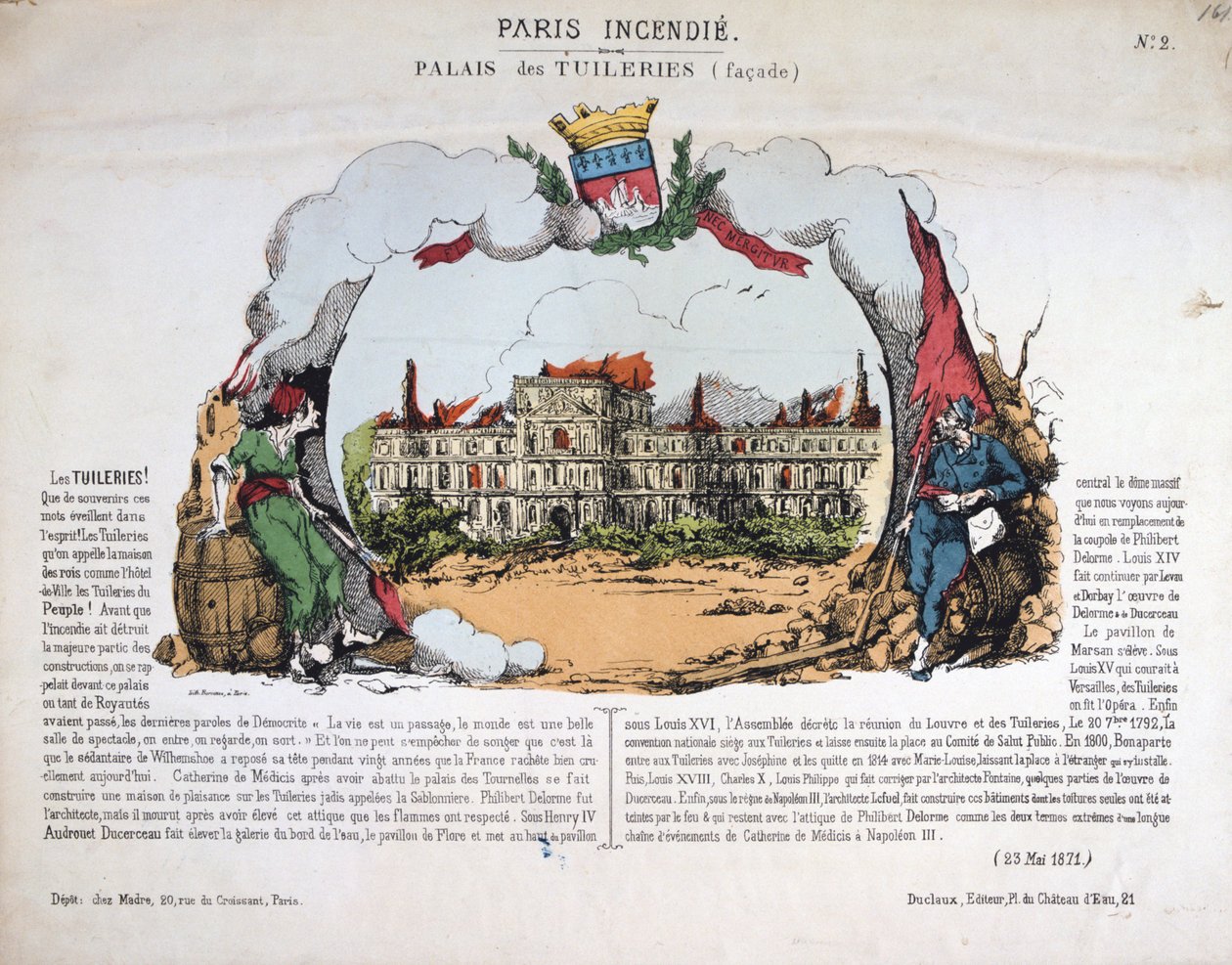 Pařížský požár, 1871 od Unbekannt