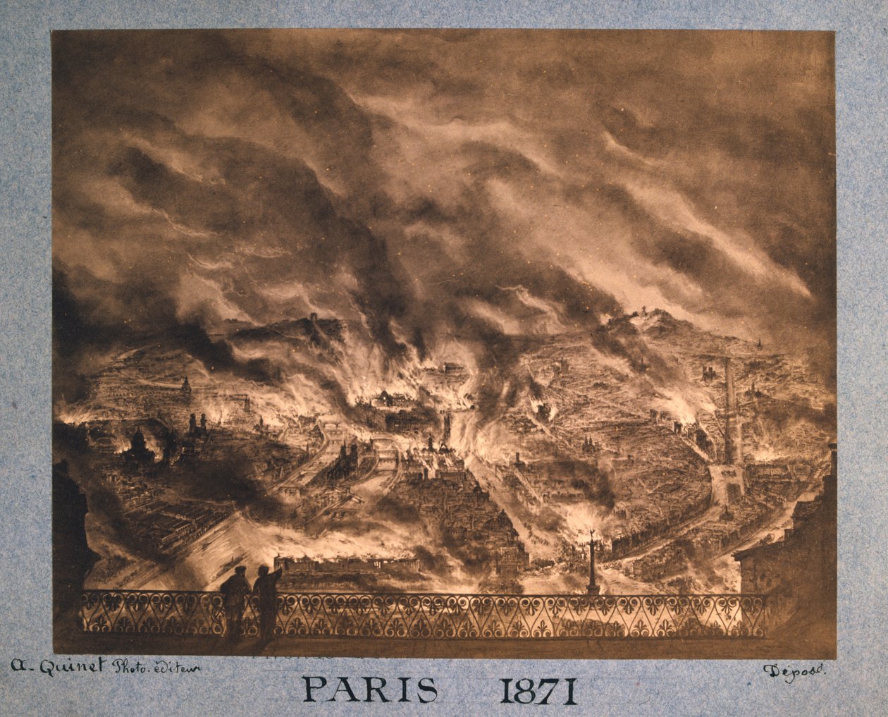 Paříž v plamenech, 1871 od Unbekannt