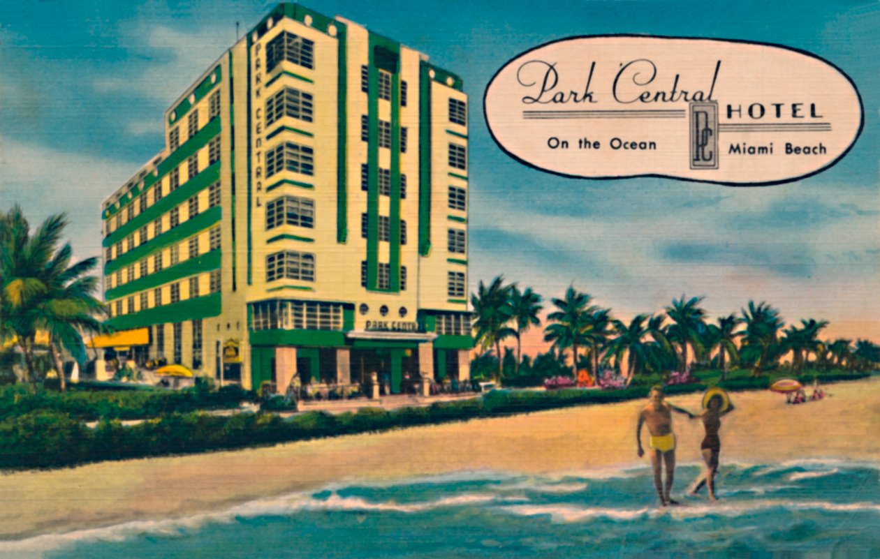 Park Central Hotel - Na oceánu, Miami Beach, c1940 od Unbekannt