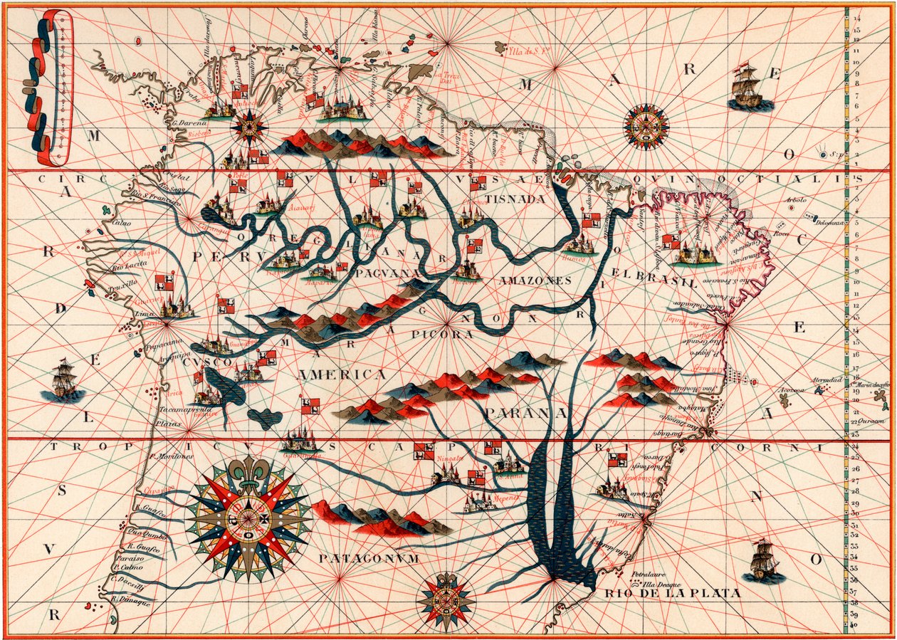 Část Jižní Ameriky, 1582 od Unbekannt