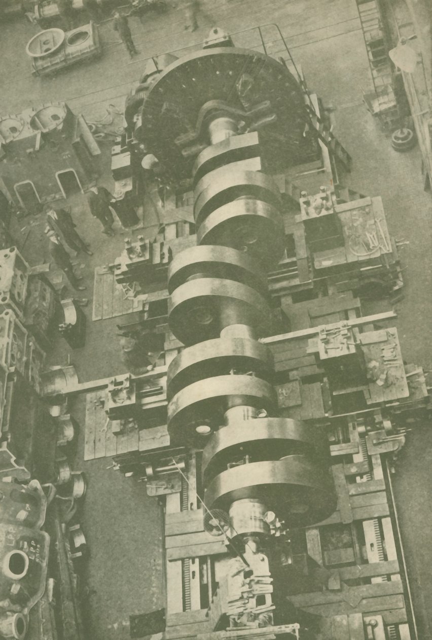 Část klikového hřídele M.V. Britannic White Star, 27 000 tun, c1930. od Unbekannt