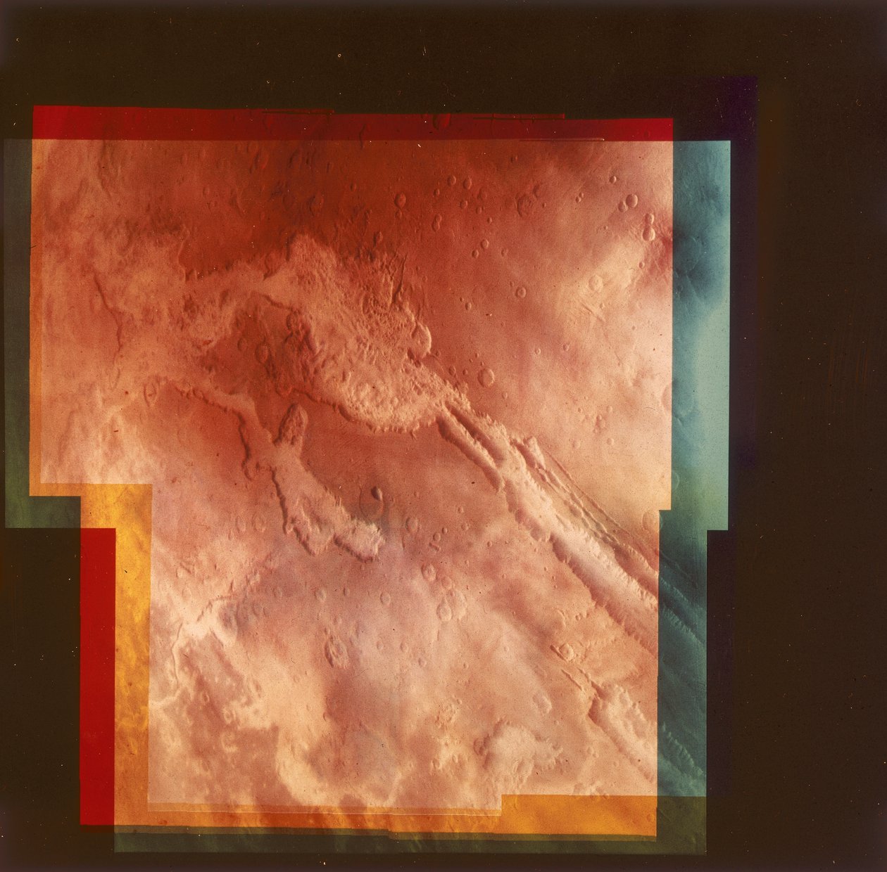 Část Grand Canyonu, Marineris Vallis, na Marsu, 1976 od Unbekannt
