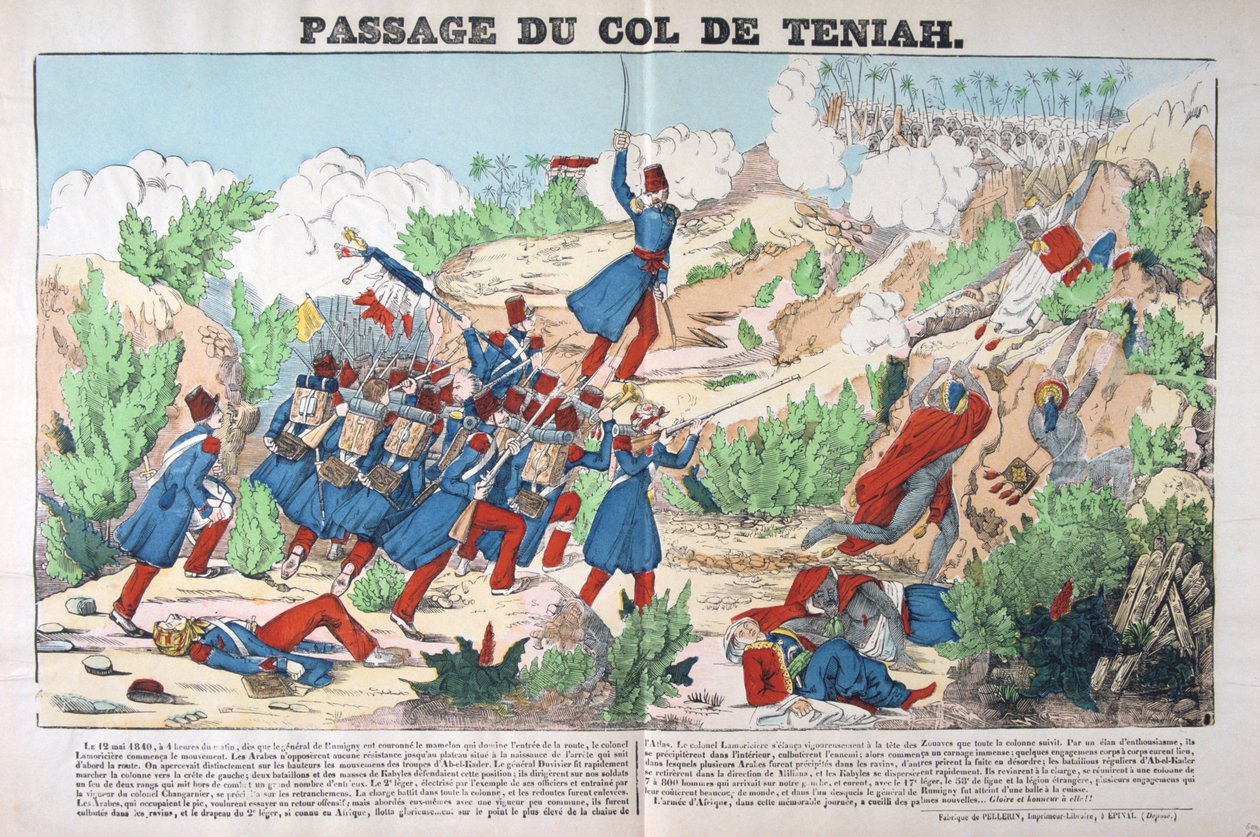 Passage du Col Teniah, dobytí Alžírska, 12. května 1840, Francie 19C od Unbekannt