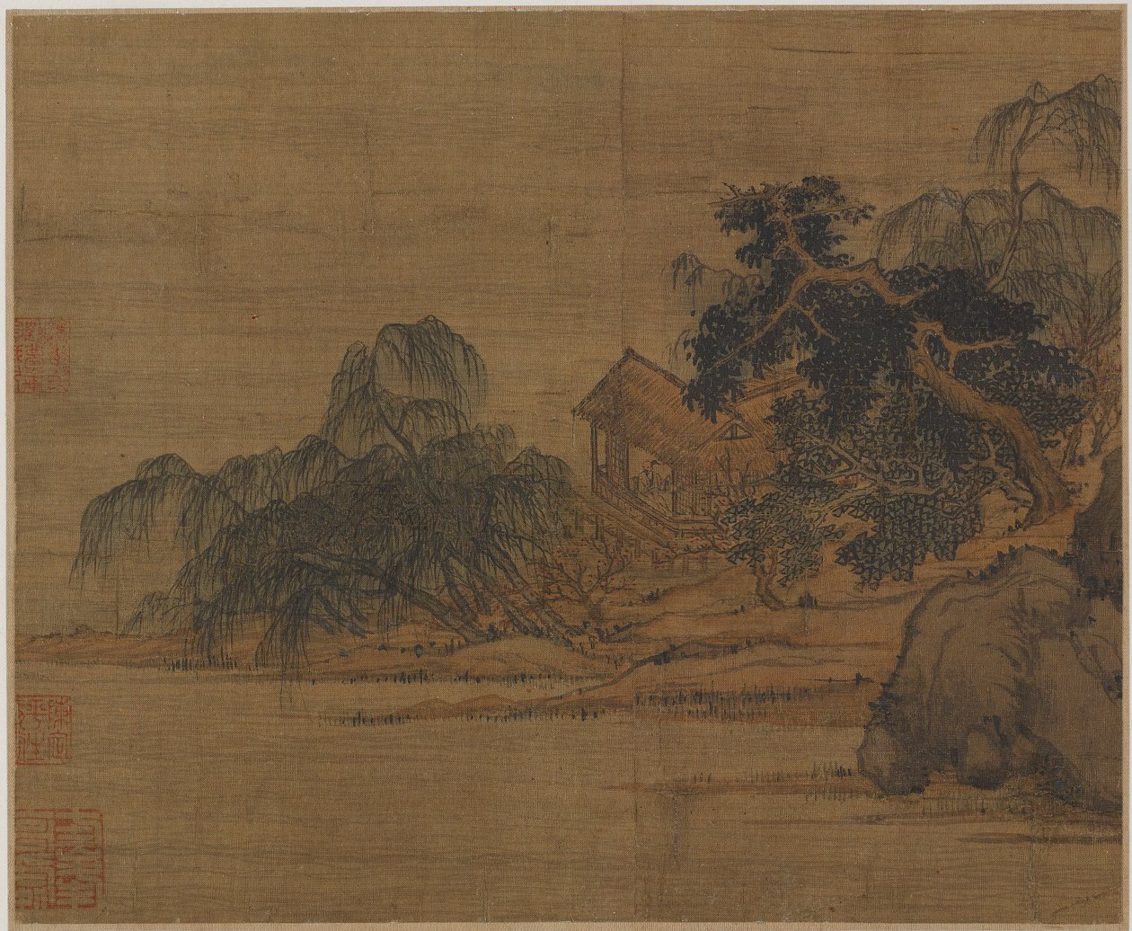Pavilon na zalesněném ostrohu, možná dynastie Ming, 1368-1644. od Unbekannt