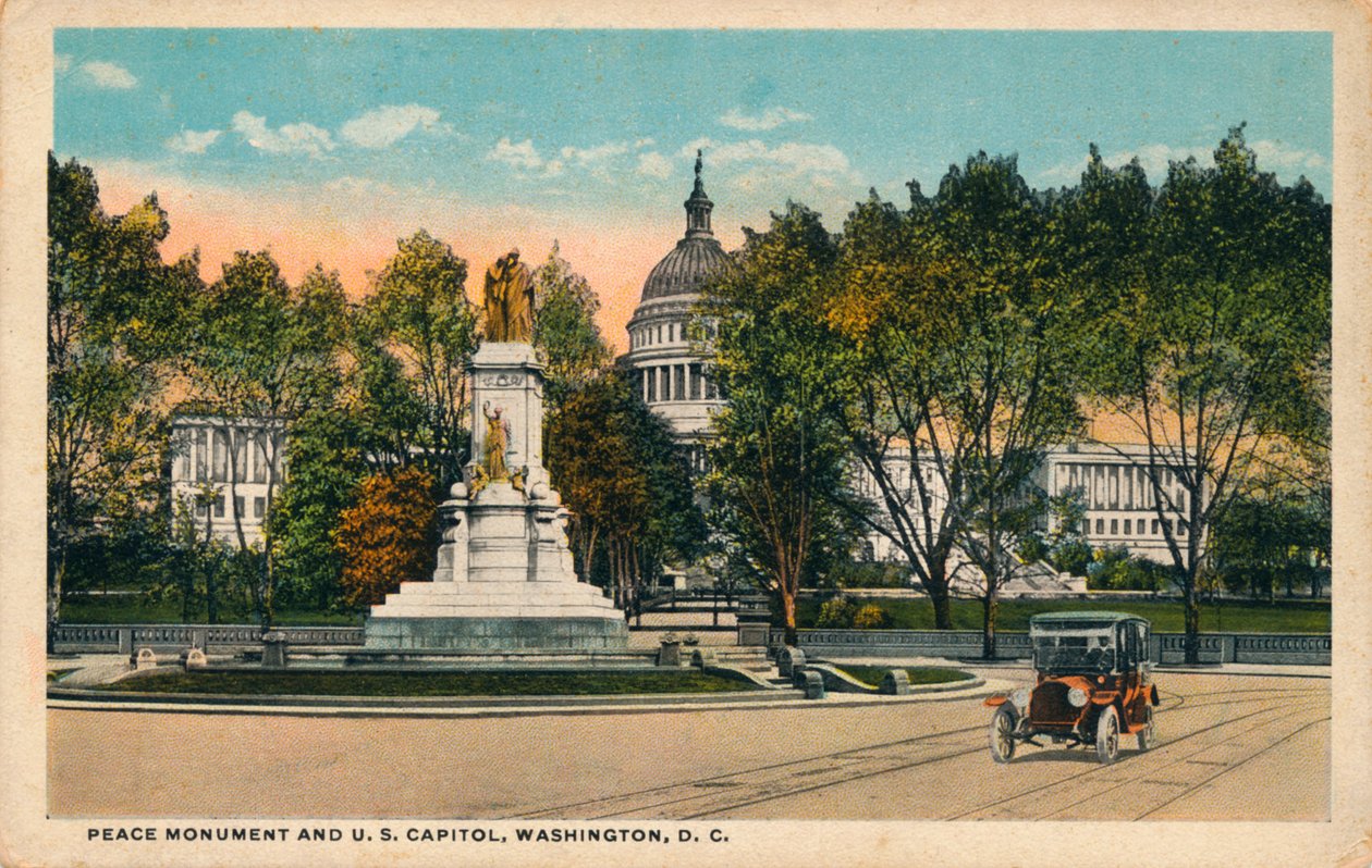 Památník míru a Kapitol USA, Washington, DC, c1910 od Unbekannt