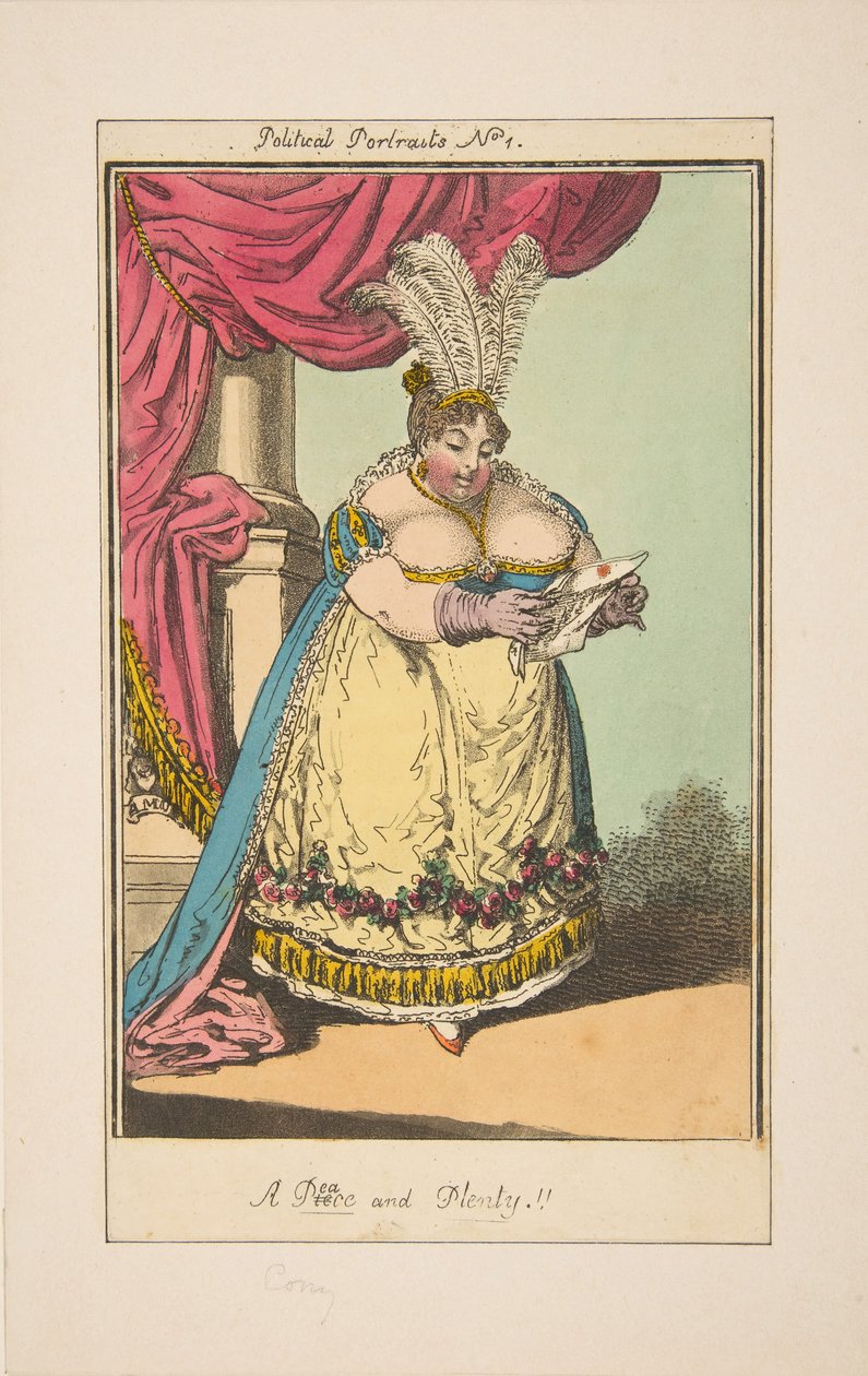 Mírový kus a spousta politických portrétů č. 1, ca. 1820. od Unbekannt