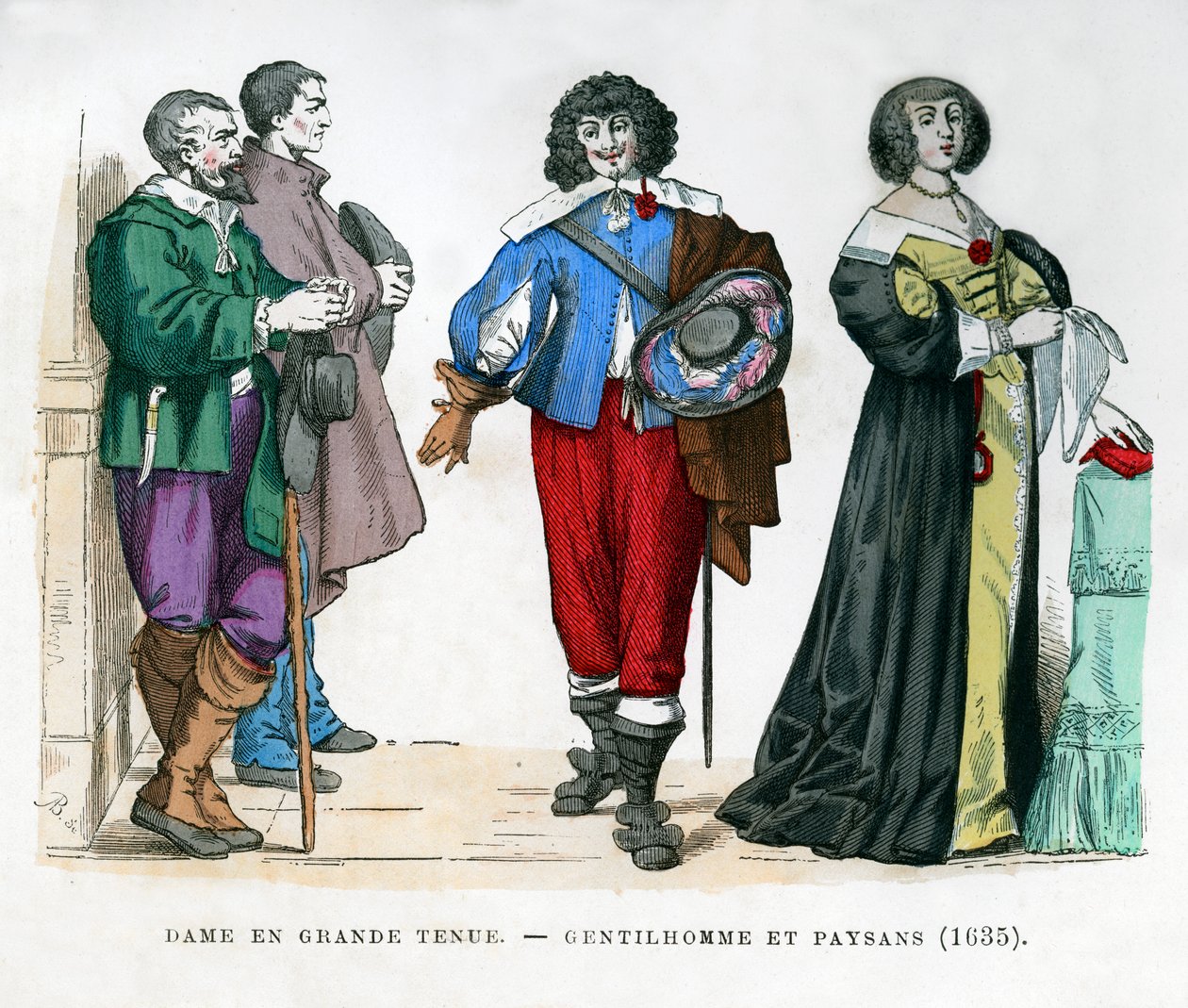 Sedláci, pán a dáma, 1635 1882-1884 od Unbekannt