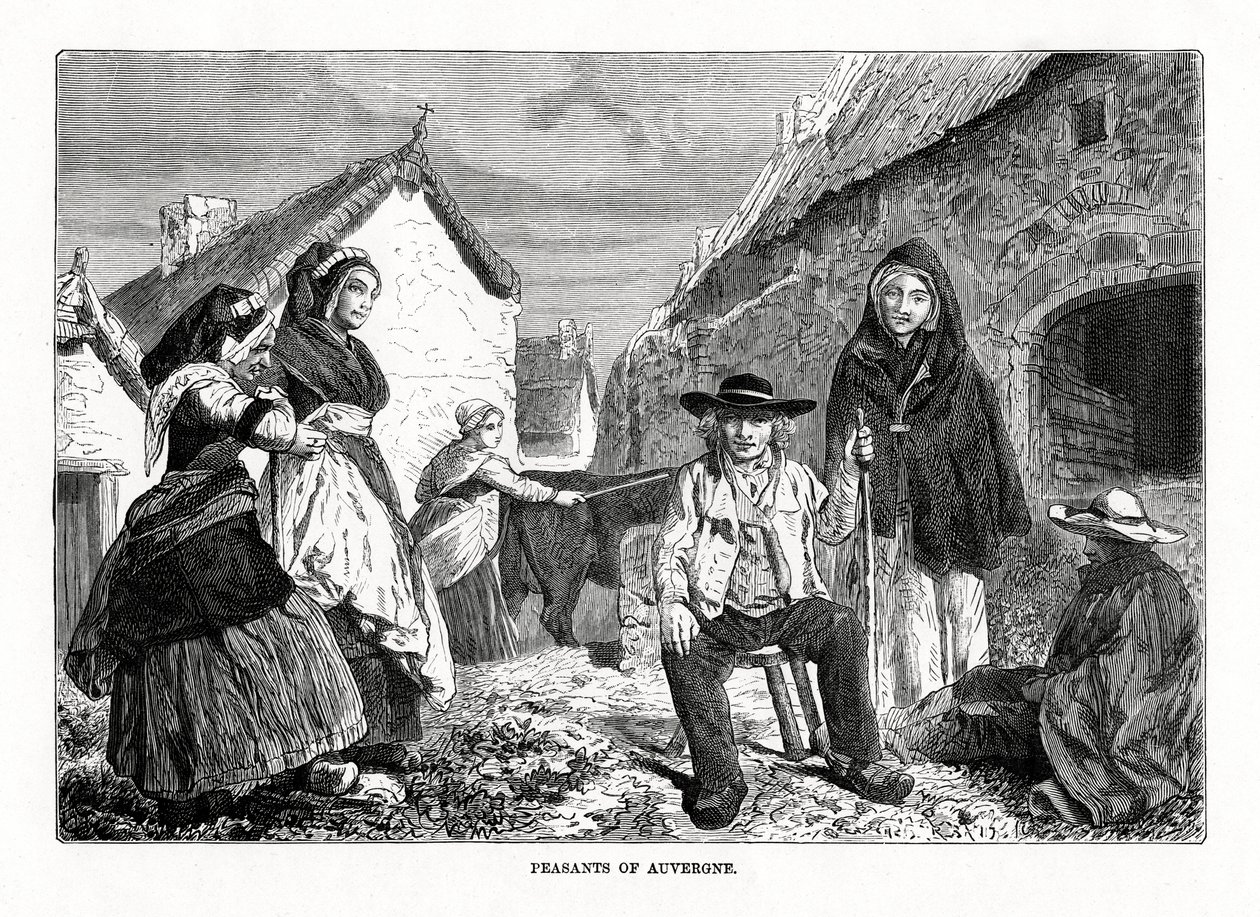 Rolníci z Auvergne, Francie, 19. století od Unbekannt