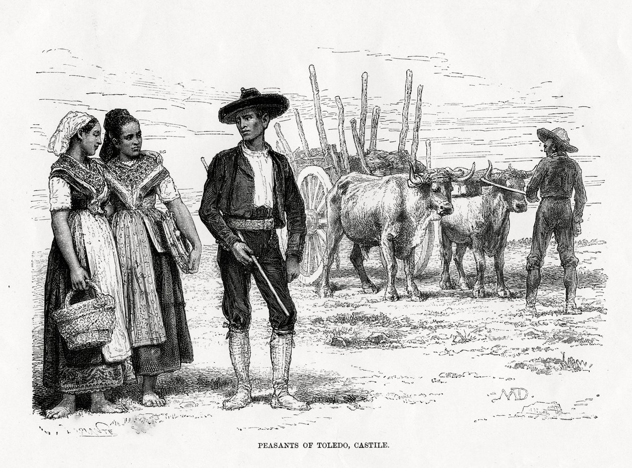 Rolníci z Toleda, Castilla-La Mancha, Španělsko, 1879 od Unbekannt
