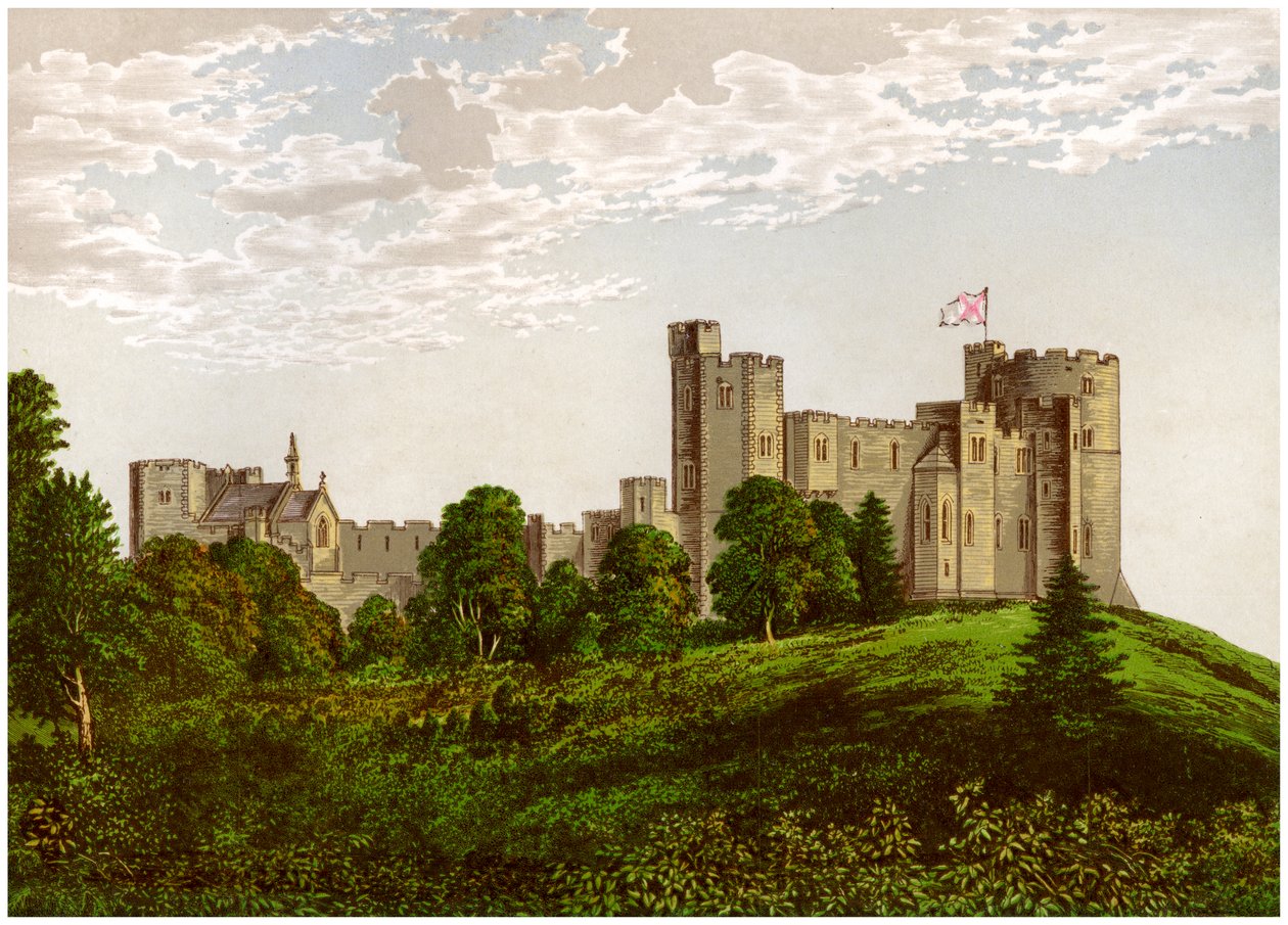 Hrad Peckforton, Cheshire, domov barona Tollemache, c1880 od Unbekannt