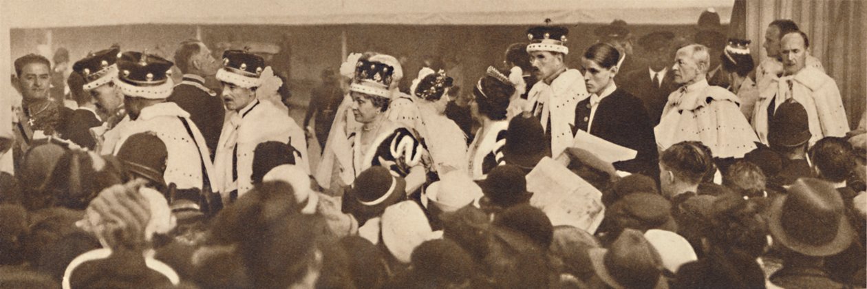 Vrstevníci hledají svá auta, projíždějící davy, 1937 od Unbekannt