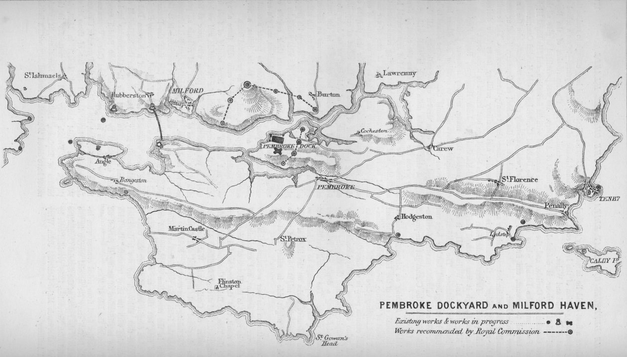 Pembroke Dockyard a Milford Haven, 1884 od Unbekannt