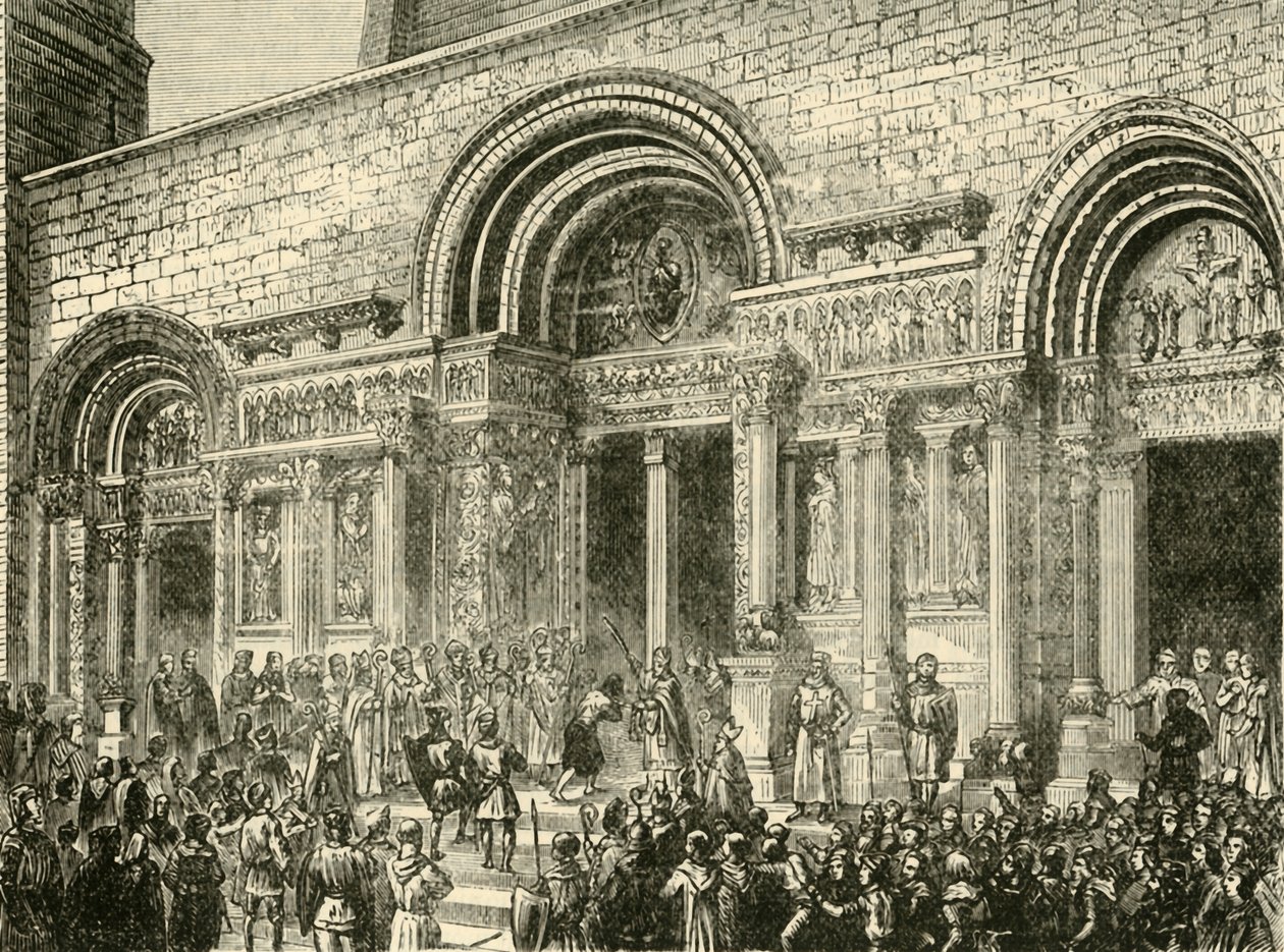 Pokání Raymonda VI., hraběte z Toulouse, c1209, 1890. od Unbekannt