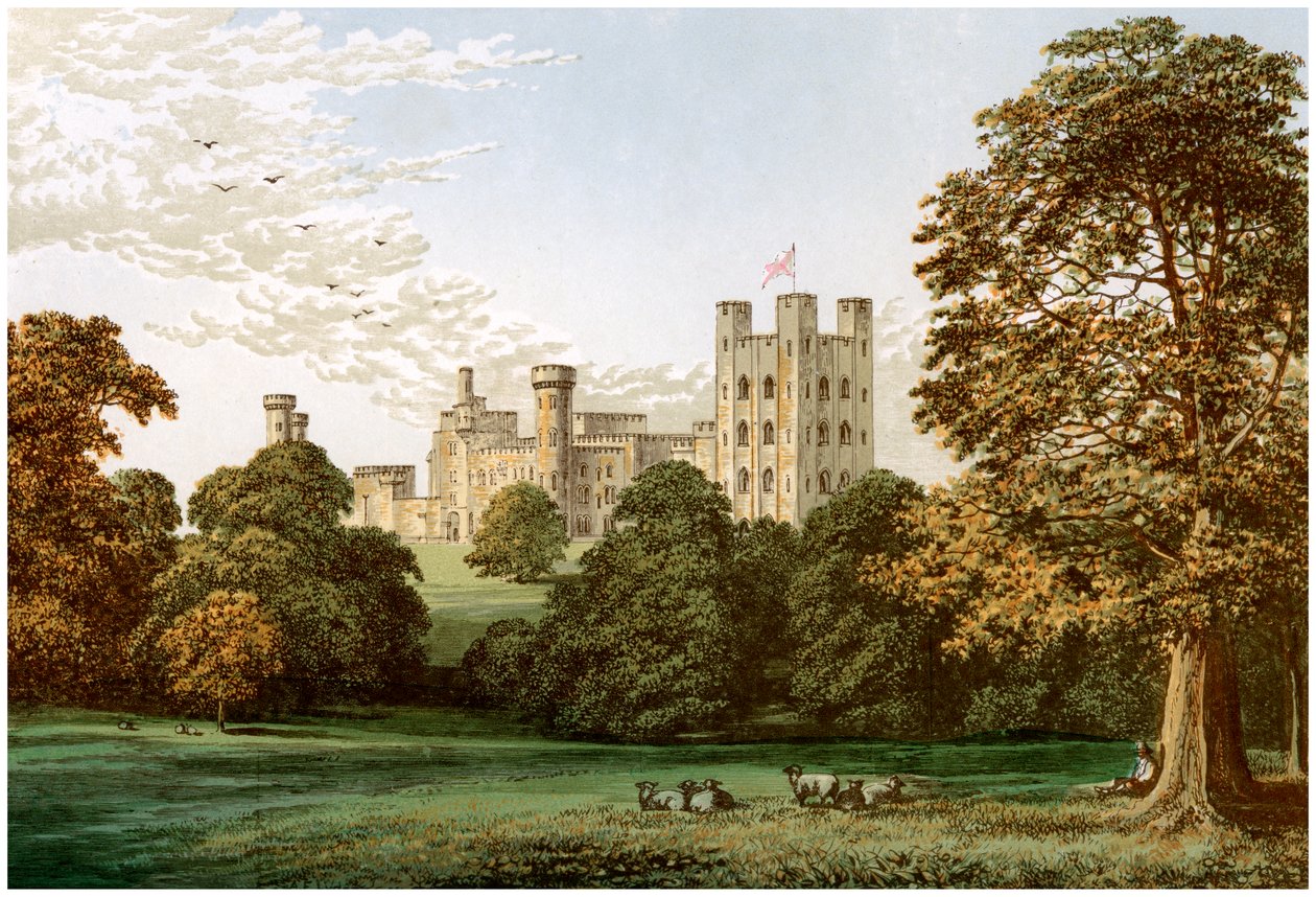 Hrad Penrhyn, Caernarvonshire, Wales, domov lorda Penrhyna, c1880 od Unbekannt