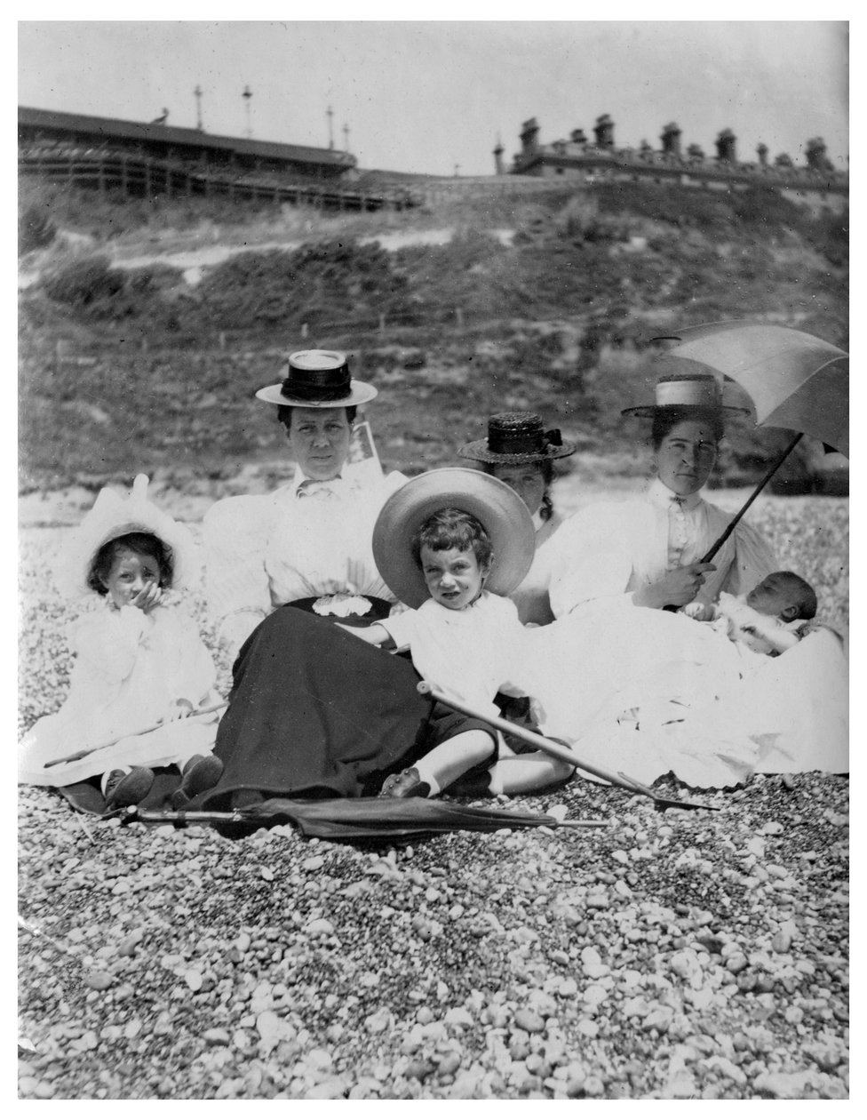 Lidé na pláži, c1890-1909 od Unbekannt