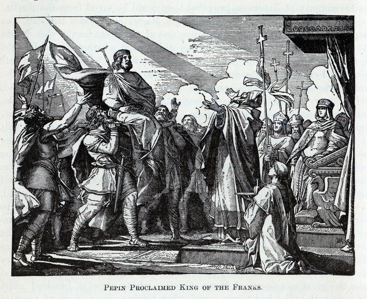 Pepin prohlášen králem Franků, 1882 od Unbekannt