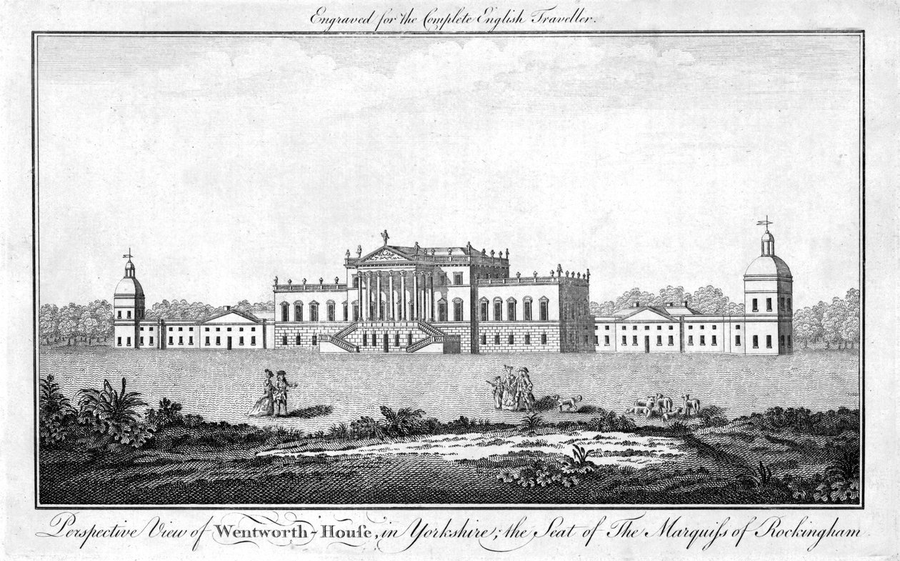 Perspektivní pohled na Wentworth-House v Yorkshire, sídlo markýze z Rockinghamu, 1771 od Unbekannt