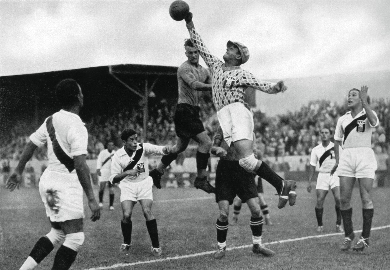 Olympijský fotbalový tým Perus v akci, olympijské hry v Berlíně, 1936 od Unbekannt