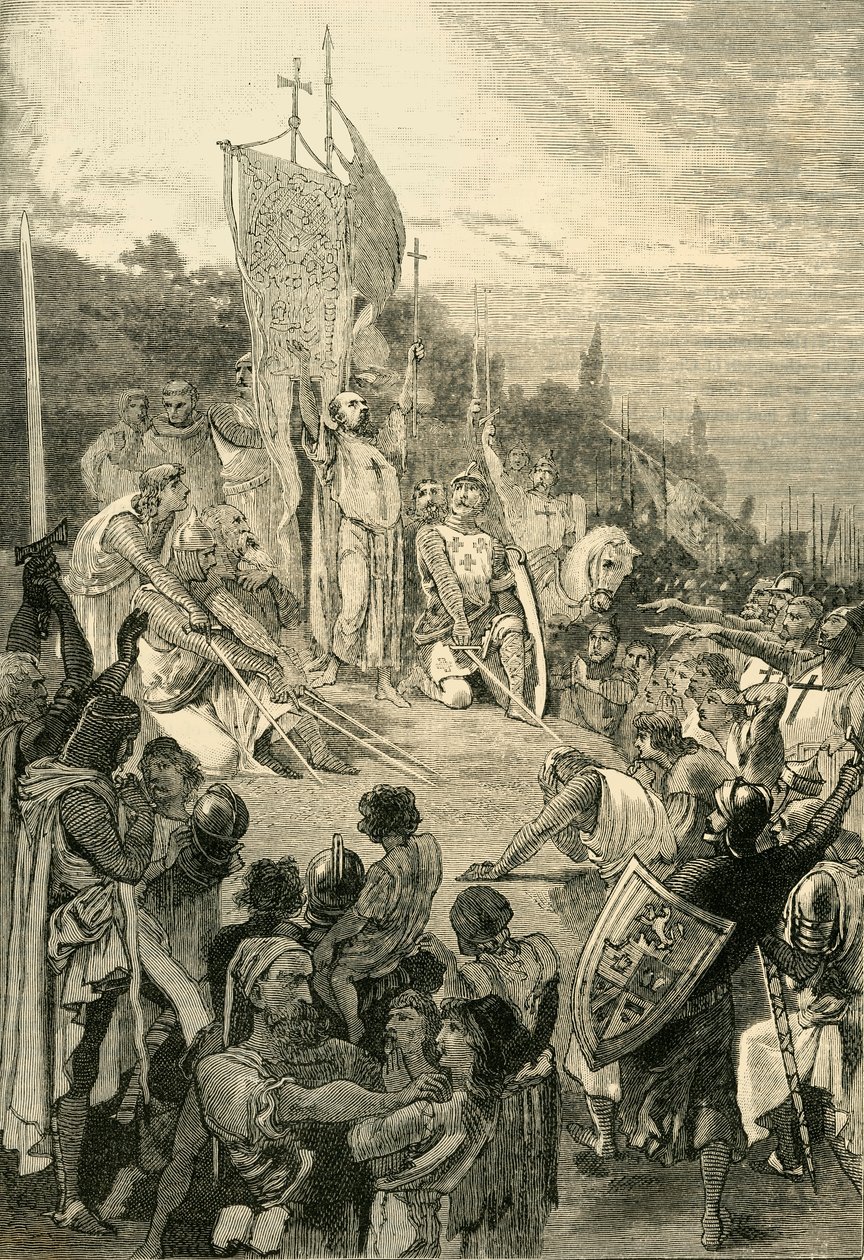 Petr poustevník káže první křížovou výpravu, 1095-1099, 1890. od Unbekannt