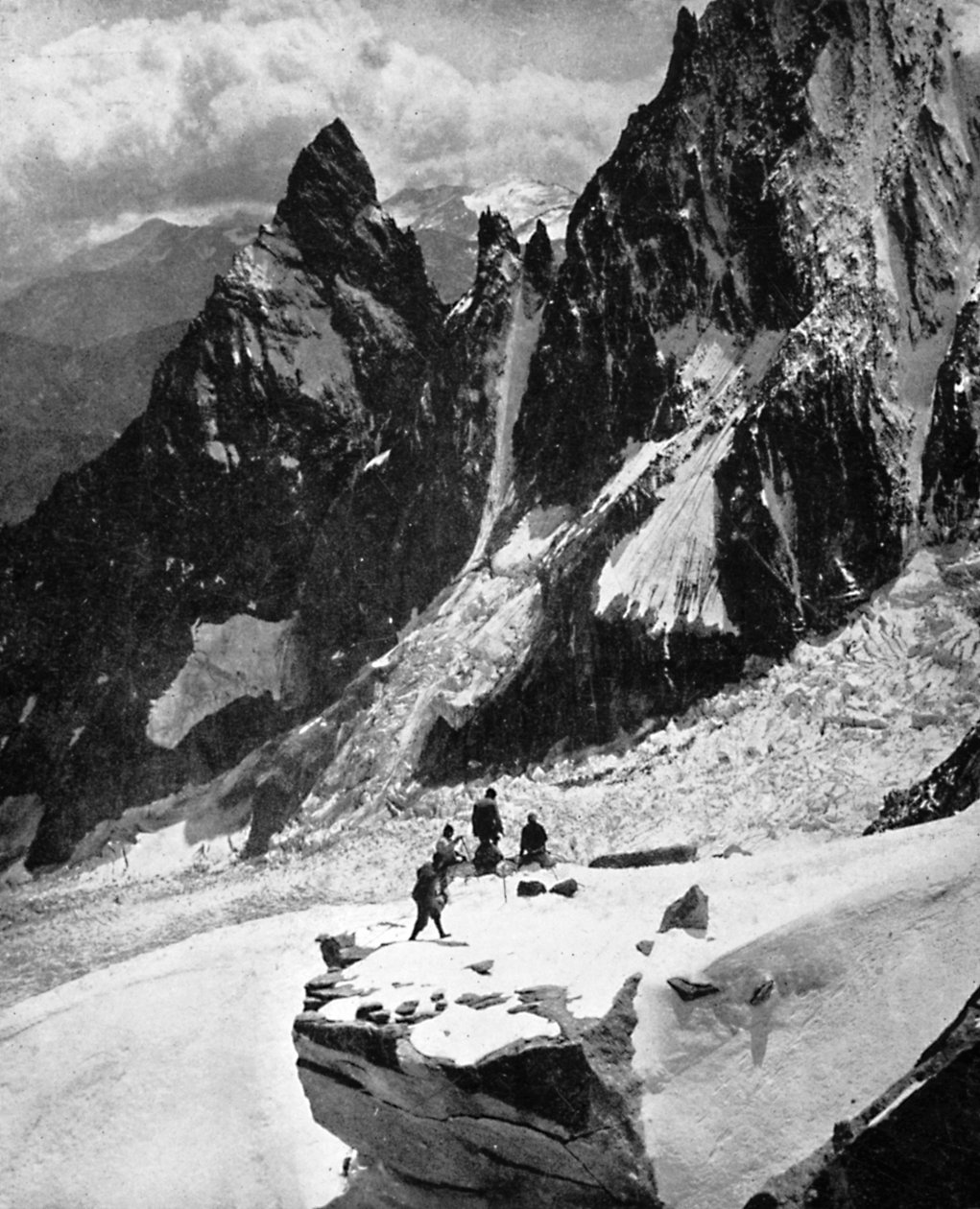 Hřeben Peteret, Mont Blanc, Francie, počátek 20. století od Unbekannt