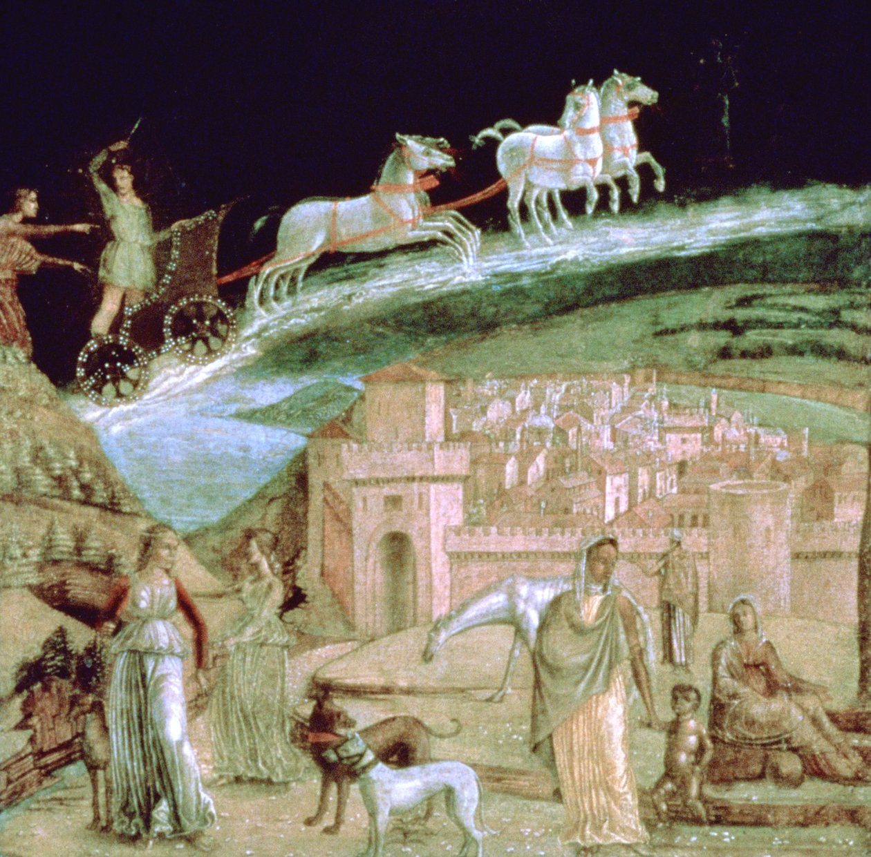 Phaeton ve svém voze, c1470-1536 od Unbekannt