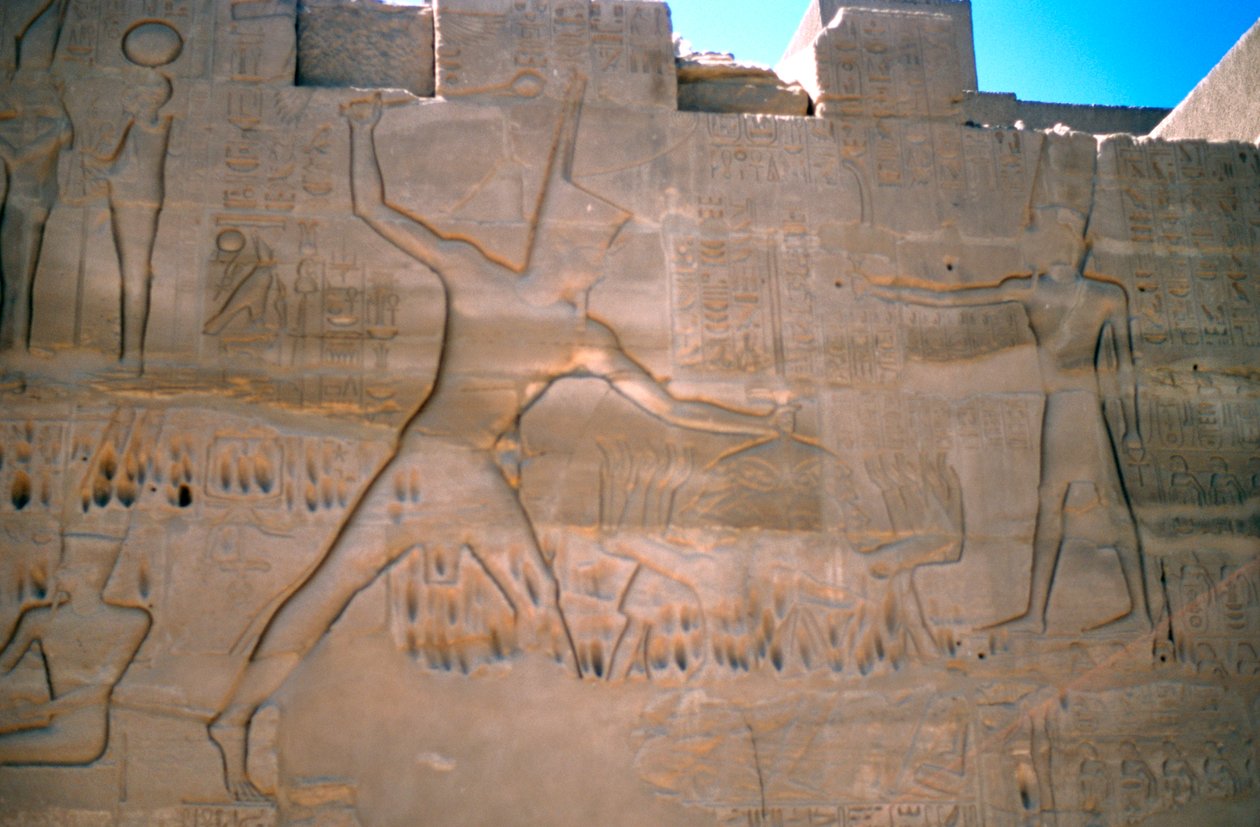Faraon Seti, zajetí otroků, Luxor, Egypt od Unbekannt