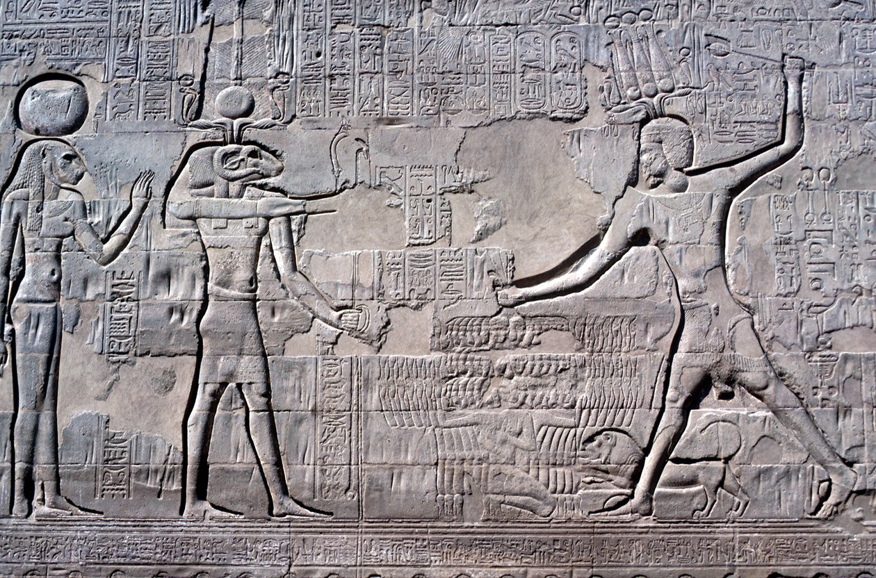 Faraon bije své nepřátele, Chnumův chrám, Ptolemaiovské a římské období od Unbekannt