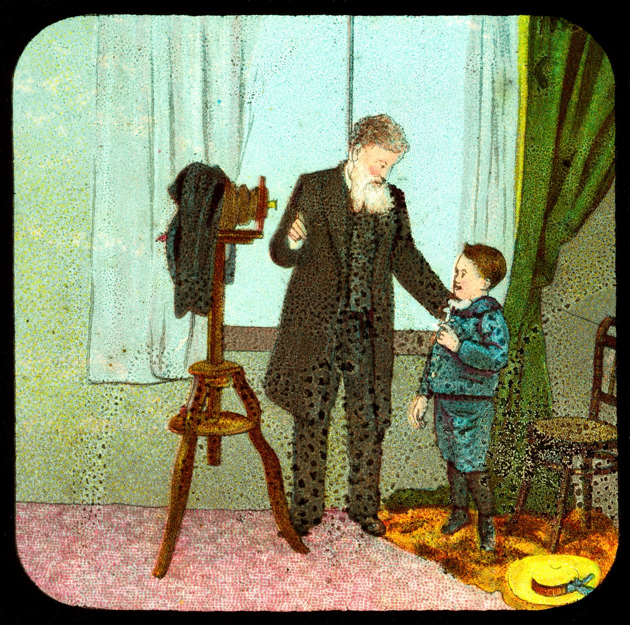 Fotograf a dítě, c19. století od Unbekannt