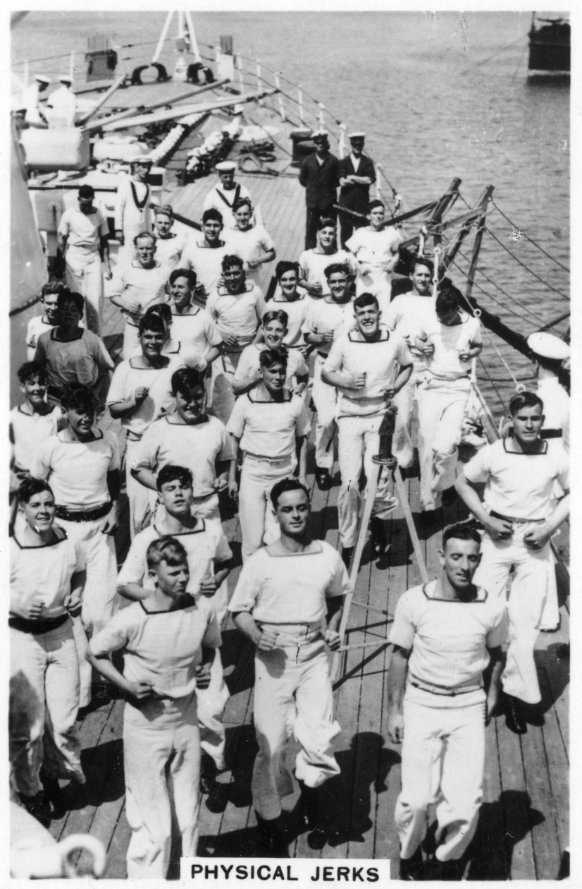 Fyzické trháky, cvičení na palubě HMS Devonshire, 1937 od Unbekannt