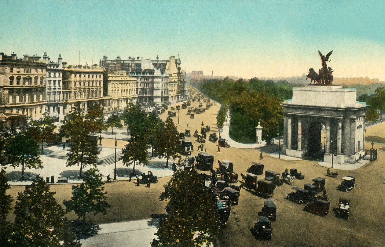 Piccadilly z Hyde Park Corner, Londýn, c1915. od Unbekannt