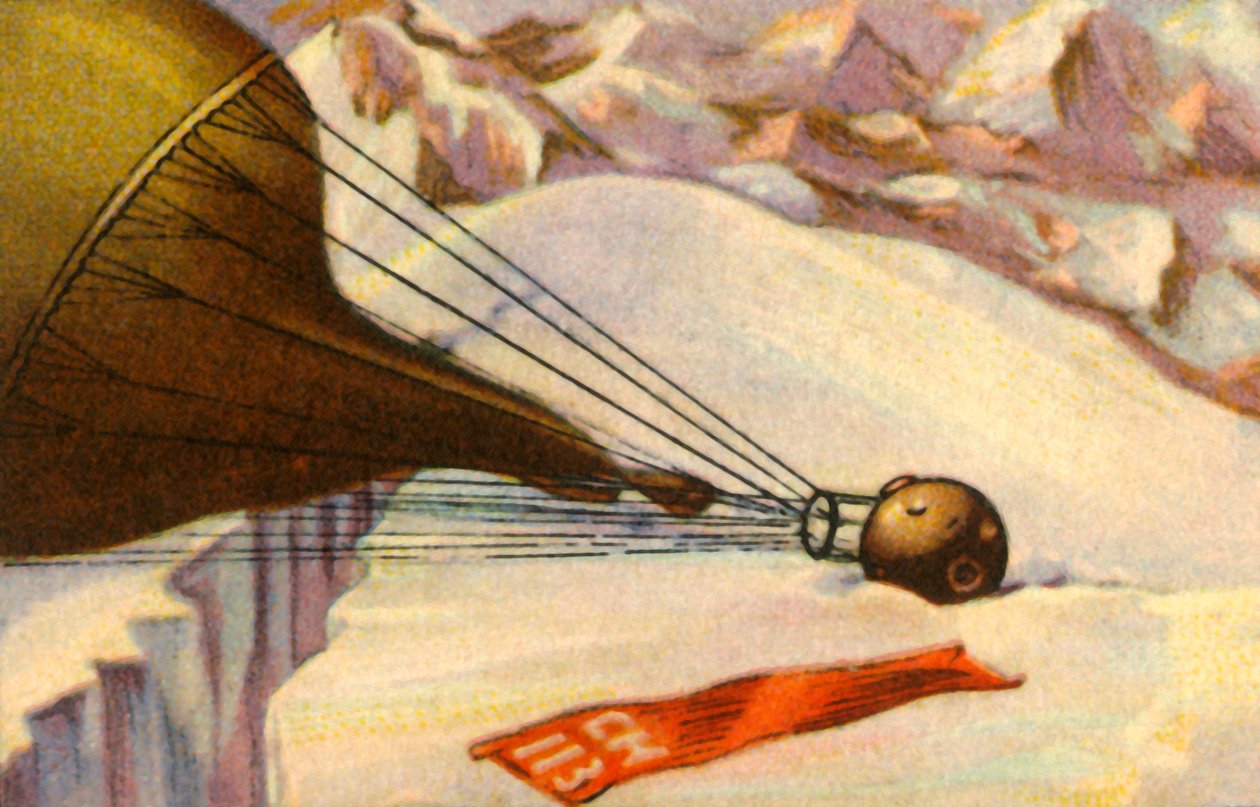 Piccardsův výškový výzkumný balón přistává v Alpách, 1931, 1932. od Unbekannt