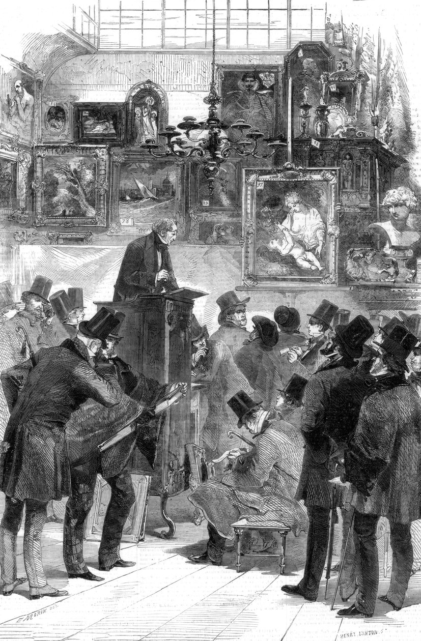 Prodej obrázků v Messrs Christie and Mantons, King Street, St James