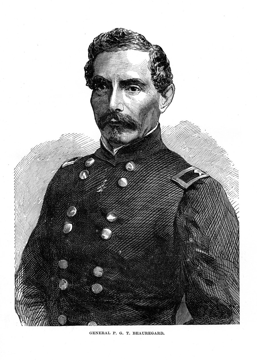 Pierre Gustave Toutant de Beauregard, americký voják, 60. léta 19. století od Unbekannt