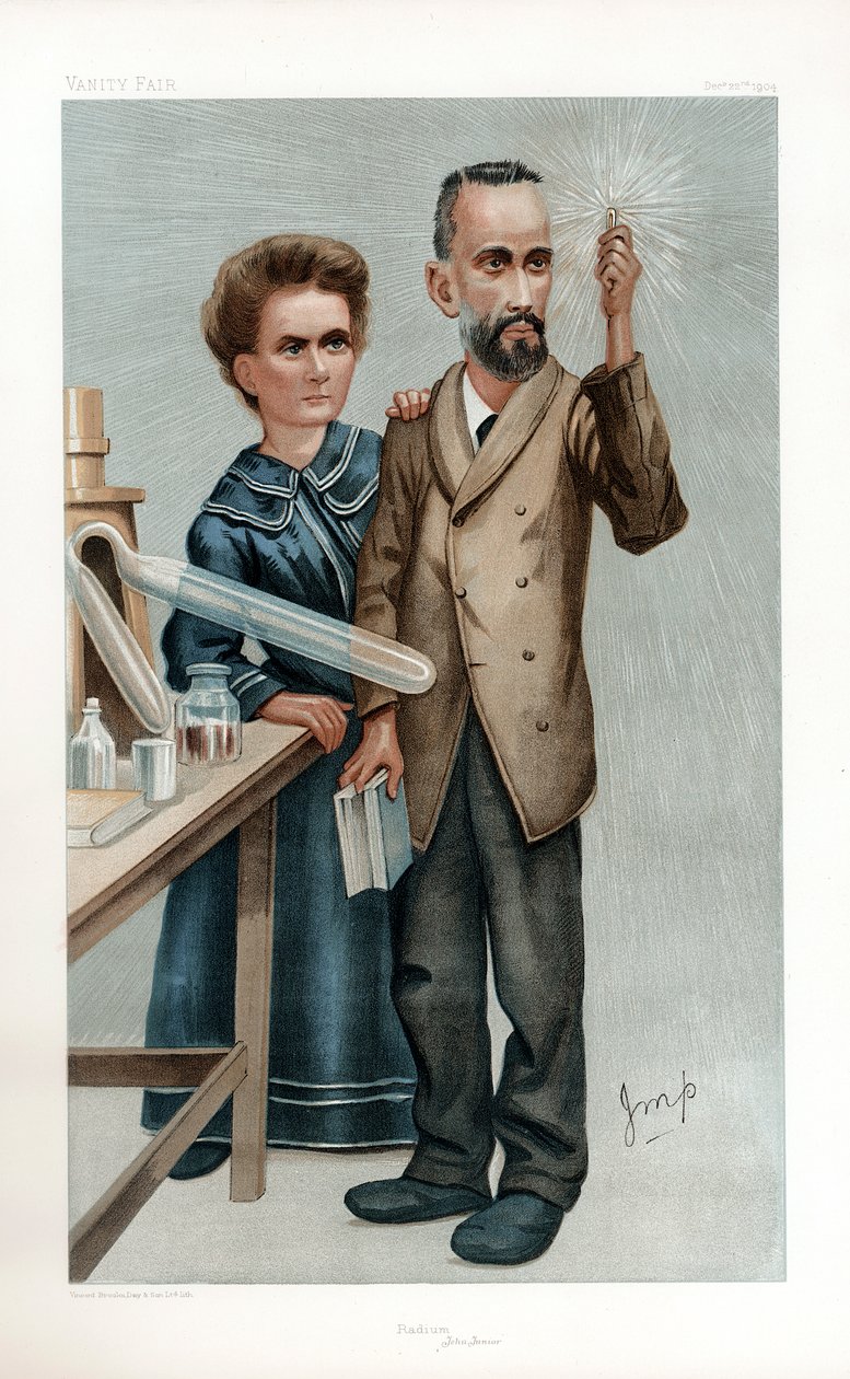 Pierre a Marie Curie, francouzští fyzici, 1904 od Unbekannt