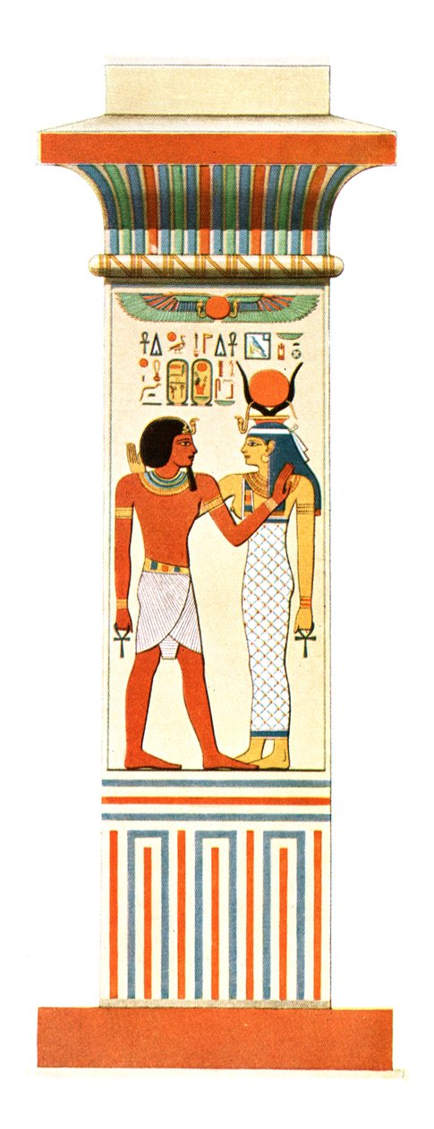 Pilastr z Amun-Re chrámu Amenophis III v Karnaku, Egypt, 1928. od Unbekannt