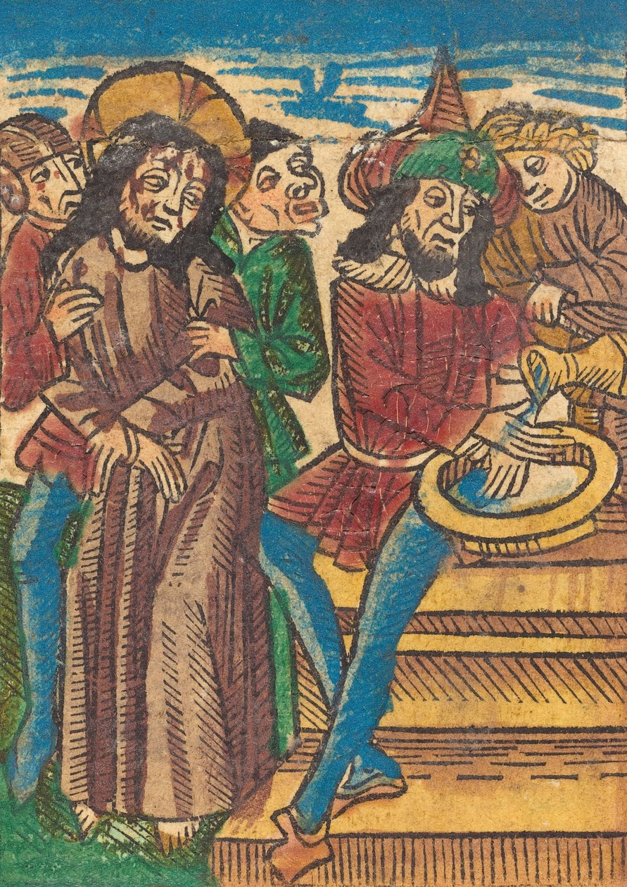 Pilát si myje ruce, c. 1490. od Unbekannt